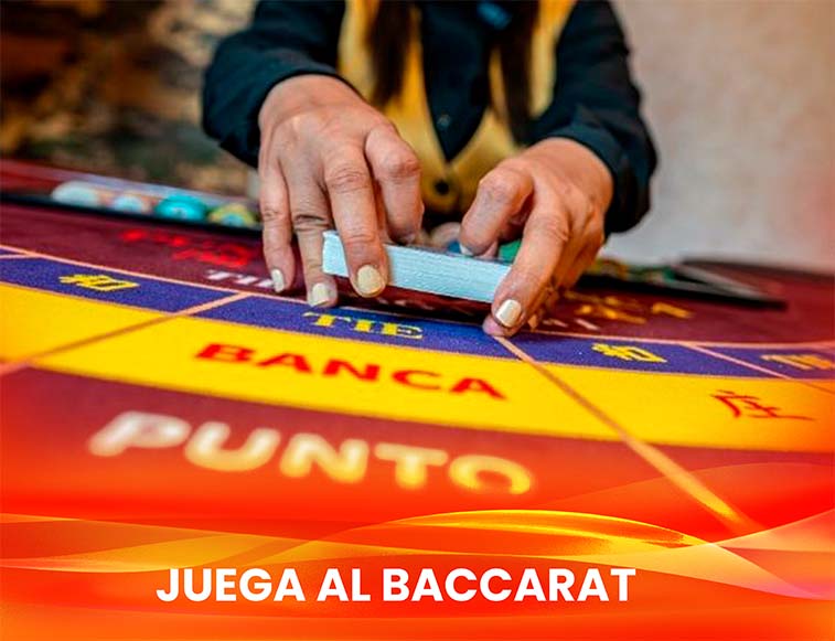 punto banca crupier Crupier manejando cartas en mesa de baccarat