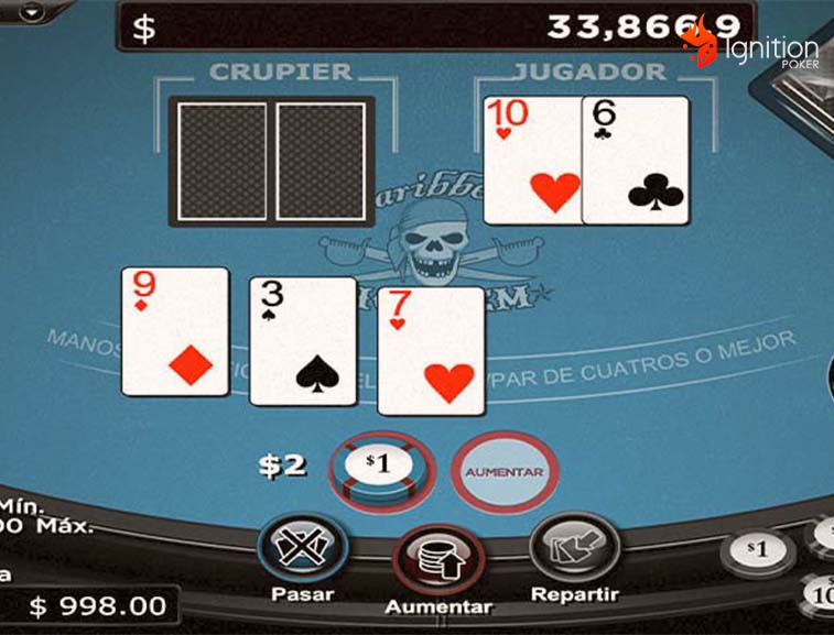 caribbean poker online Mesa online de Caribbean Poker