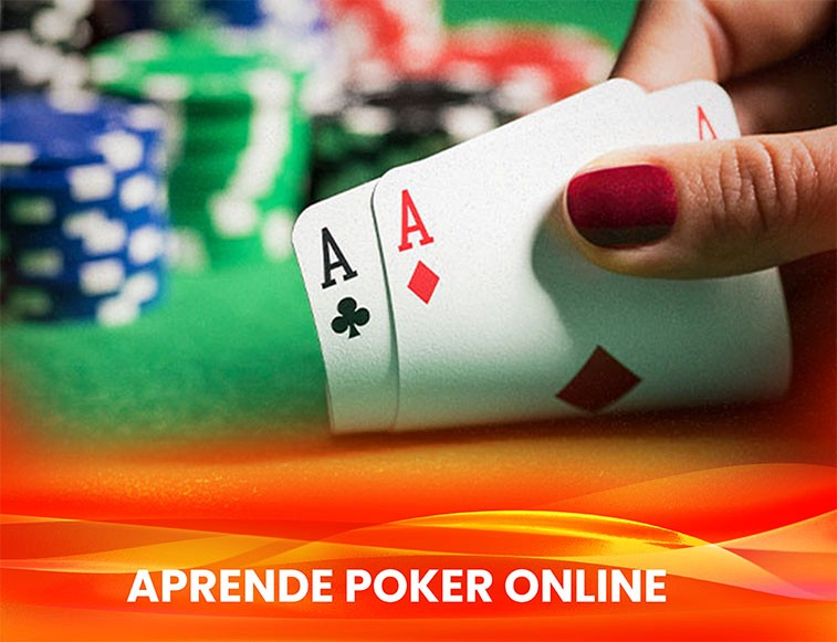 as poker carta Mujer con par de Ases en mesa de poker