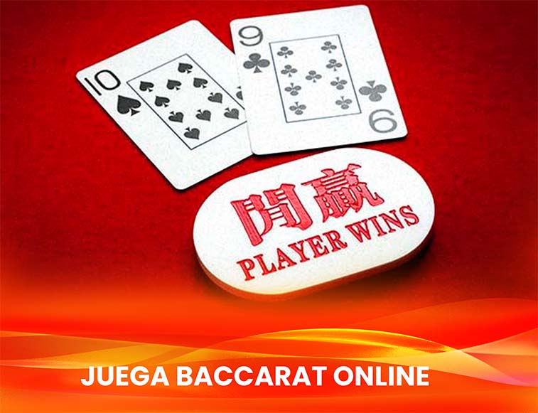 baccarat casino jugada Mesa de casino con dos cartas y una ficha que dice “player wins”
