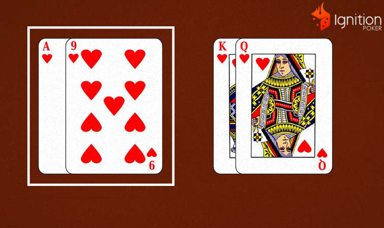 jugada as poker Cartas que forman mano A-9 y K-Q