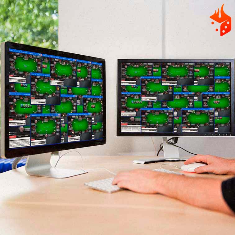 poker com grinder Jogador de poker em várias partidas de poker online