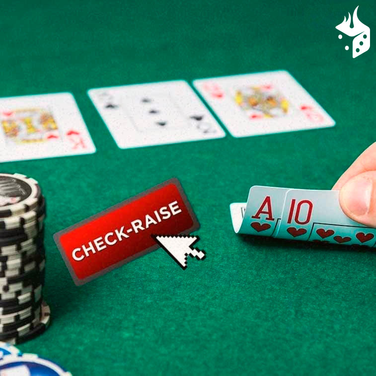 jugadas check raise Mano de poker y cartas comunitarias