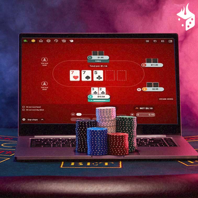 jogar poker cassino Computador com a tela de jogo online de poker