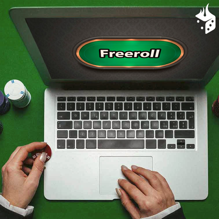 jogar freerolling online pessoa jogando freeroll de poker no computador
