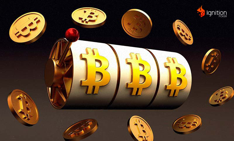 criptomoeda cassino online Slot machine com símbolos de Bitcoins