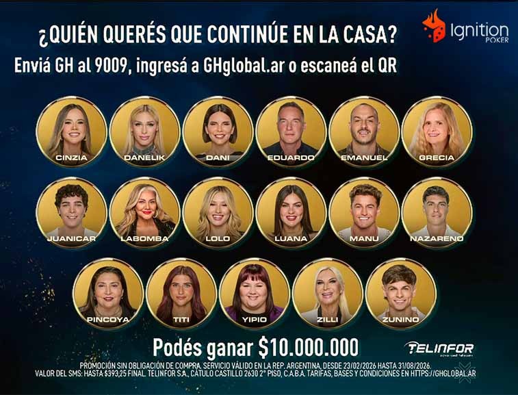 Placa de nominados semana 10