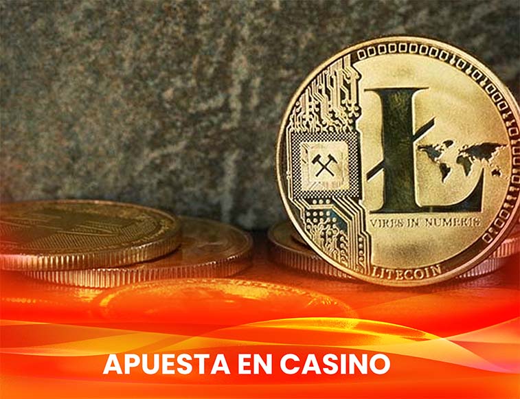 casino cripto litecoin Monedas doradas representando el Litecoin sobre una mesa