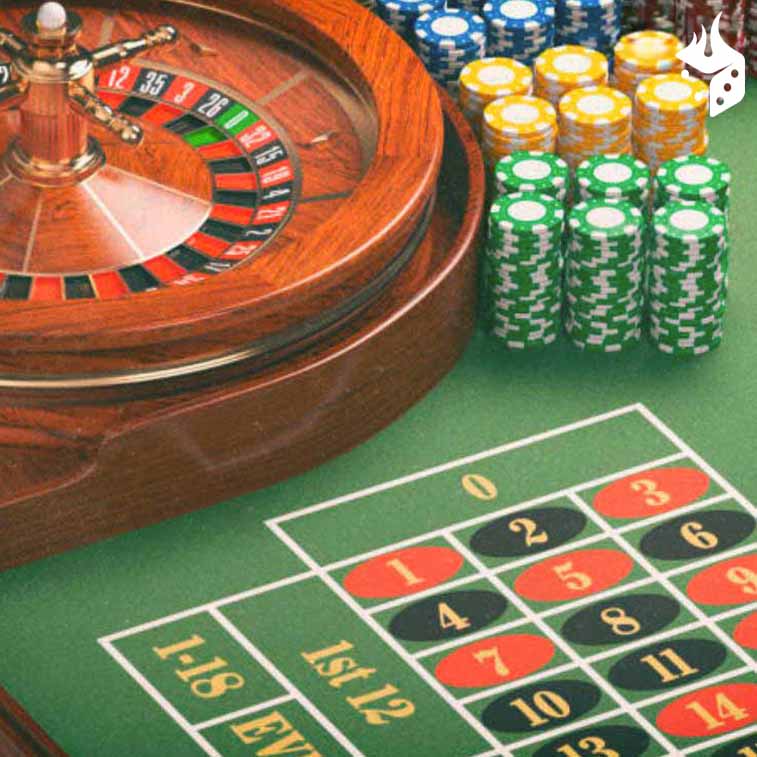 jugar ruleta online Ruleta de casino con su tabla y fichas
