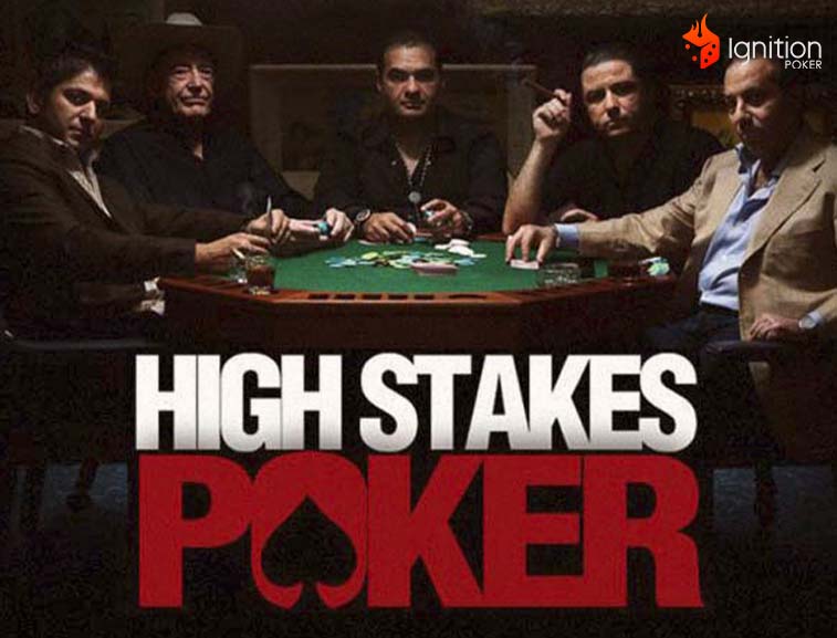 high stakes poker Logo de high stakes poker delante de jugadores