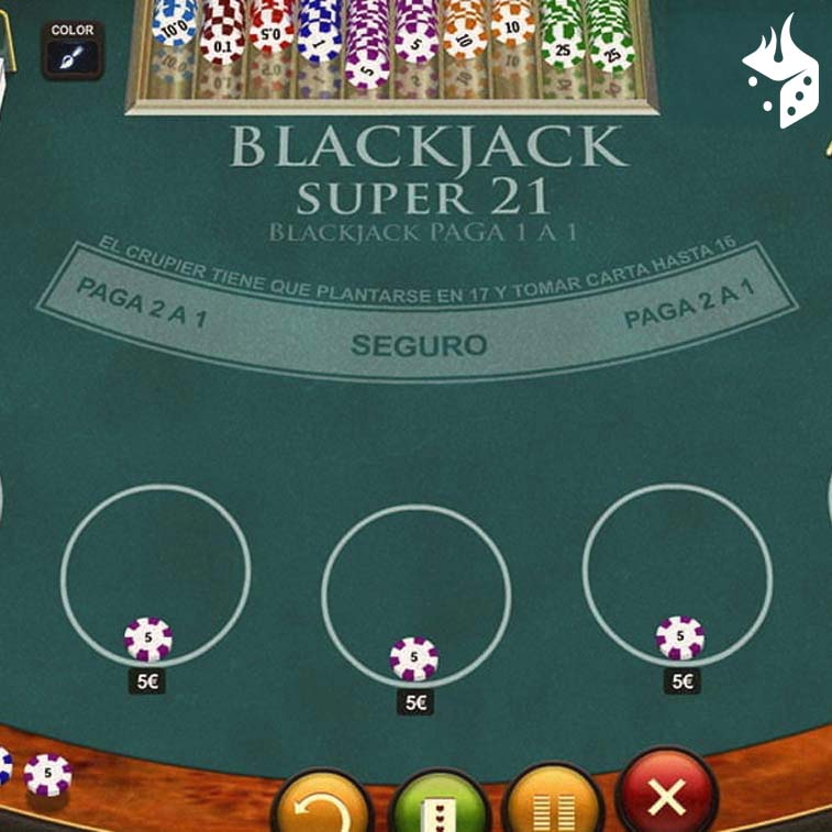 jugar super 21 Interfaz del Blackjack Super 21 online