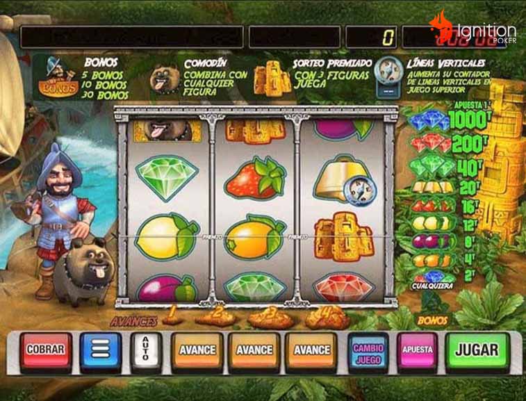 riquezas el dorado Juego Las Riquezas de El Dorado en el momento previo a la apuesta.