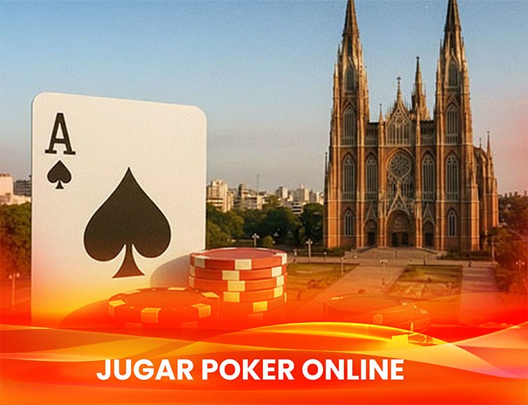 la plata poker Ciudad de la plata detrás de carta y fichas de poker