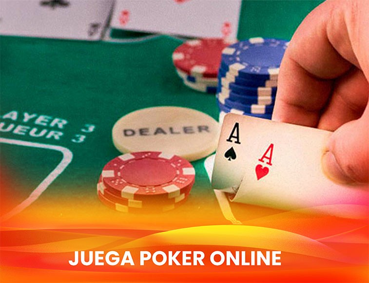 overlay poker cartas Mano levantando un par de ases