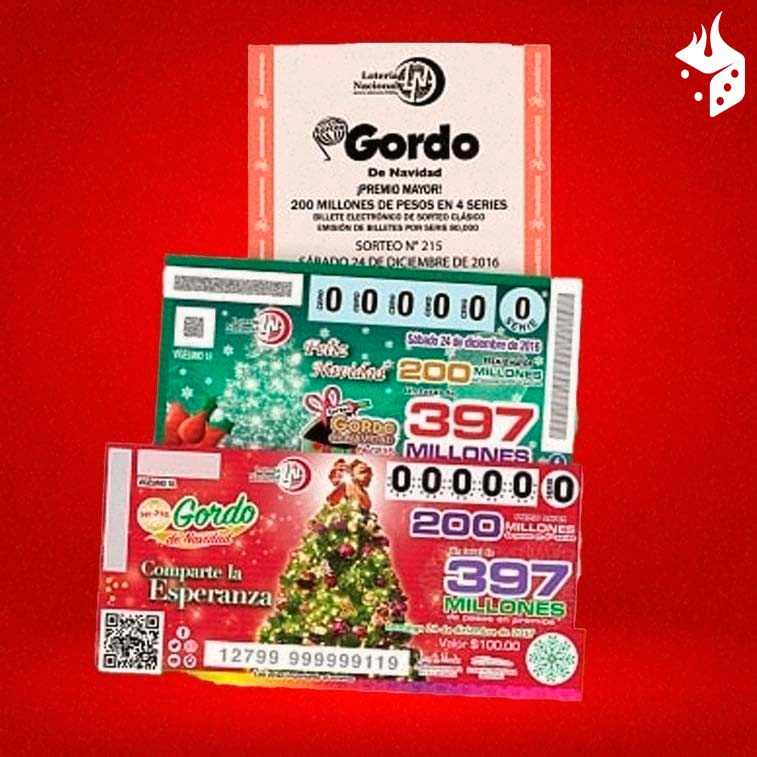 billete gordo navidad Tres billetes del Gordo de Navidad Mexicano