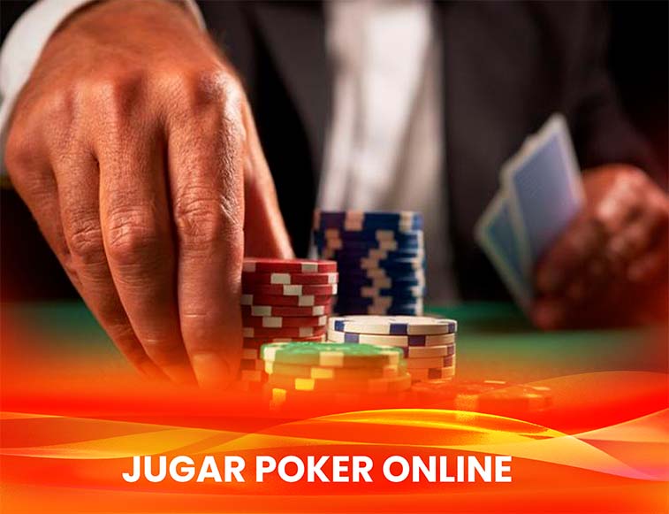 jugador fichas poker Jugador de poker colocando sus fichas sobre la mesa