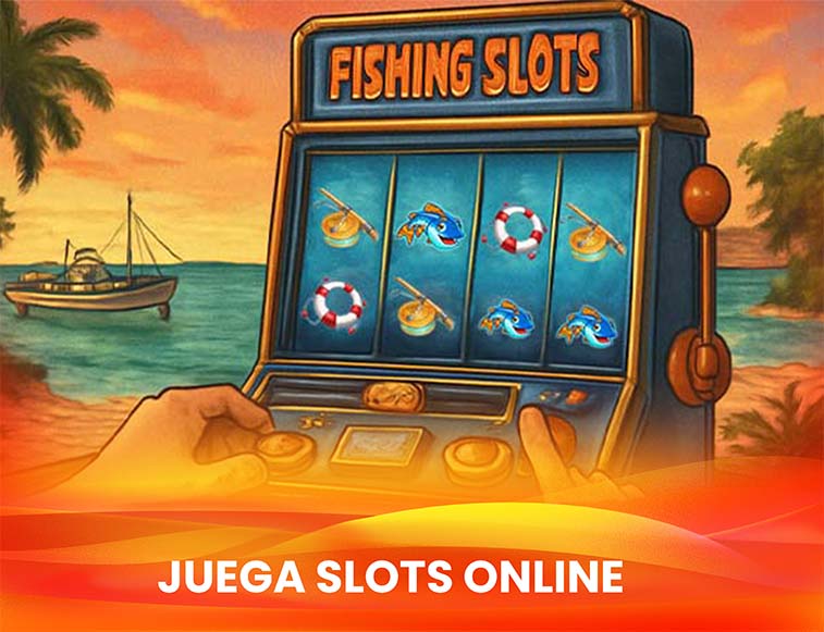 jugar fishing slots representación de una máquina tragamonedas cerca del mar