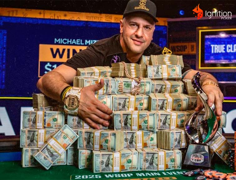 michael mizrachi poker Michael Mizrachi con su premio en dinero y el brazalete de la WSOP