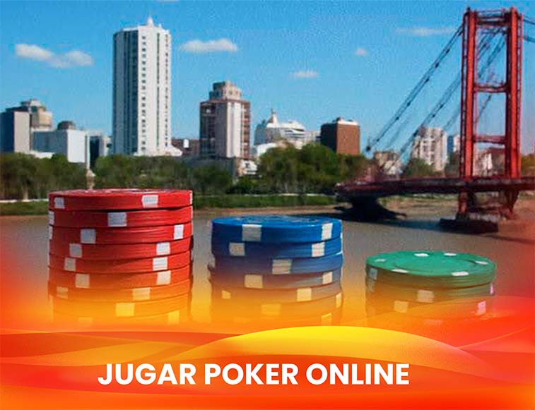 Ciudad de Santa Fe con fichas de poker
