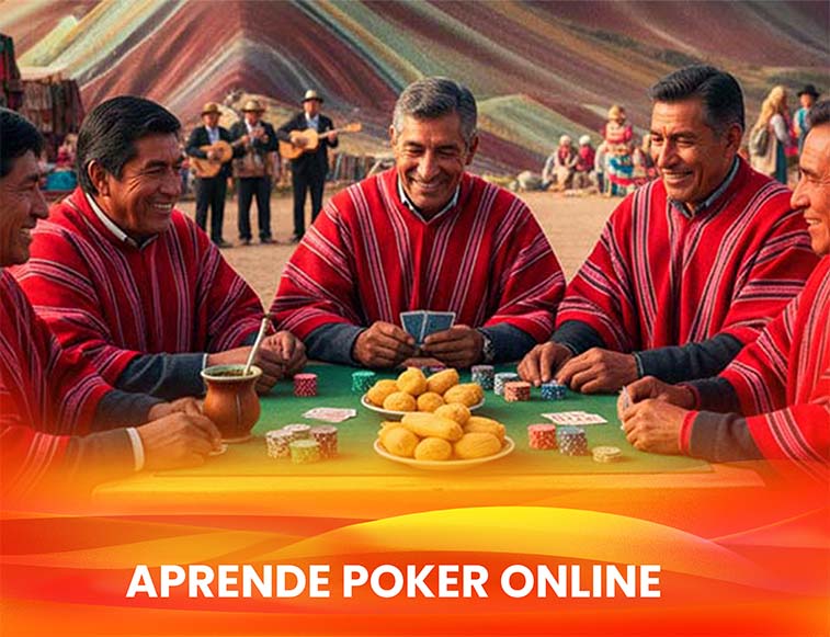 Cinco hombres jugando poker en Jujuy