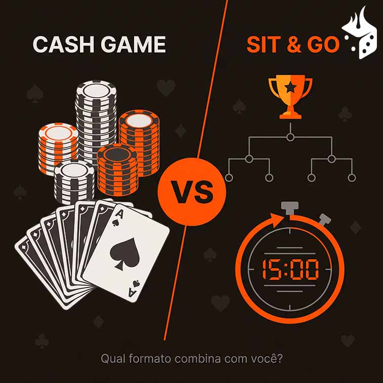 qual jogo escolher Comparativo com elementos de Cash Game e Sit and Go