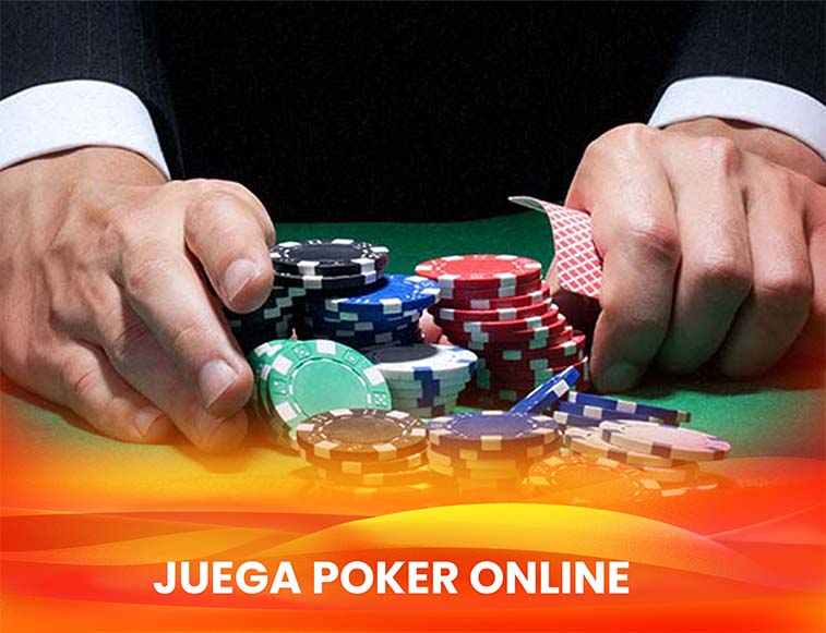 stack poker fichas Dos manos agarrando cartas y fichas de poker sobre una mesa de juego