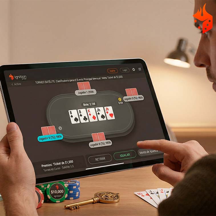 torneo poker ignition Persona jugando al poker en linea